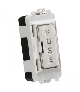 13A fused module - brushed chrome