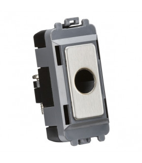 Flex outlet module (up to 10mm) - brushed chrome