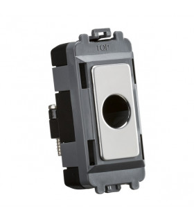 Flex outlet module (up to 10mm) - polished chrome