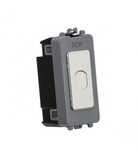 1G 1-way 10-200W (10-100W LED) trailing edge dimmer (Press Type) - brushed chrome