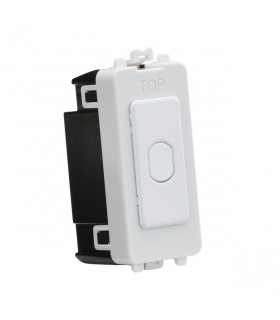 1G 1-way 10-200W (10-100W LED) trailing edge dimmer (Press Type) - matt white
