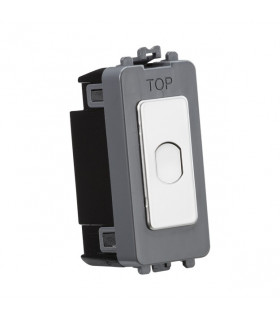 1G 1-way 10-200W (10-100W LED) trailing edge dimmer (Press Type) - polished chrome