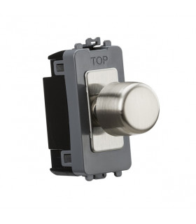 1G 2-way 10-200W (LED 10-100W) trailing edge dimmer module - brushed chrome