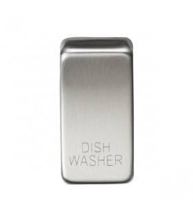 Switch cover "marked DISHWASHER" - brushed chrome