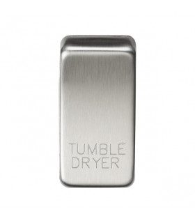 Switch cover "marked TUMBLE DRYER" - brushed chrome