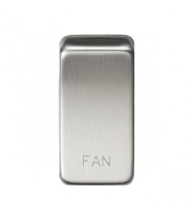 Switch cover "marked FAN" - brushed chrome