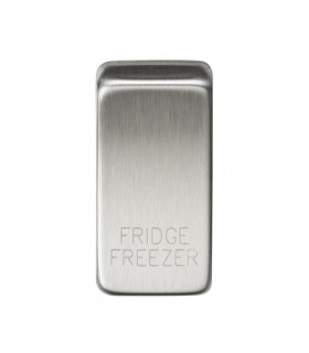 Switch cover "marked FRIDGE/FREEZER" - brushed chrome