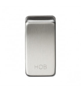 Switch cover "marked HOB" - brushed chrome