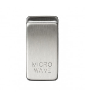 Switch cover "marked MICROWAVE" - brushed chrome