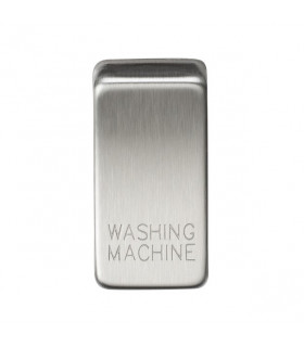 Switch cover "marked WASHING MACHINE" - brushed chrome