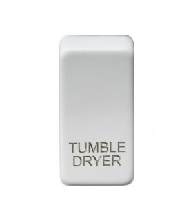 Switch cover "marked TUMBLE DRYER" - matt white