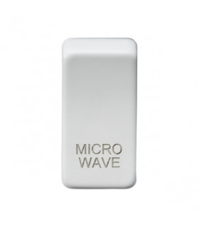 Switch cover "marked MICROWAVE" - matt white