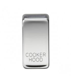 Switch cover "marked COOKER HOOD" - polished chrome