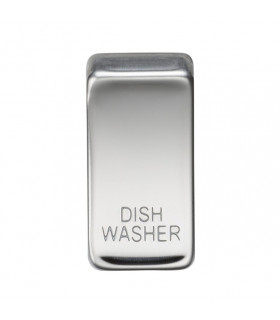 Switch cover "marked DISHWASHER" - polished chrome