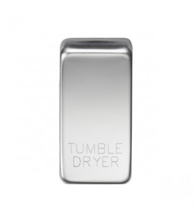 Switch cover "marked TUMBLE DRYER" - polished chrome