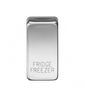Switch cover "marked FRIDGE/FREEZER" - polished chrome