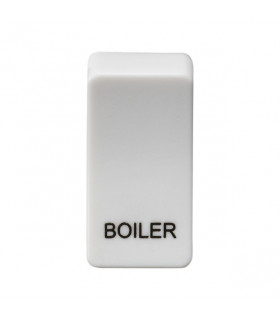 Switch cover "marked BOILER" - white