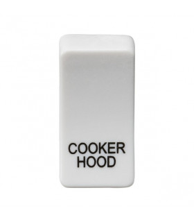 Switch cover "marked COOKER HOOD" - white