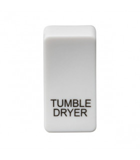 Switch cover "marked TUMBLE DRYER" - white
