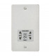 Flat plate 115/230V dual voltage shaver socket - brushed chrome with grey insert