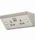 13A 2G Mounting DP Switched Socket - Stainless Steel with grey insert