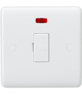 Curved Edge 13A Fused Spur Unit with Neon