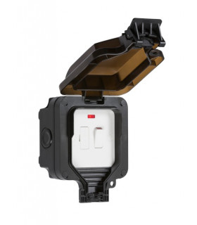 IP66 13A switched fused spur unit with neon