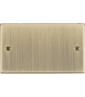 2G Blanking Plate - Square Edge Antique Brass