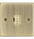 13A Fused Spur Unit - Square Edge Antique Brass