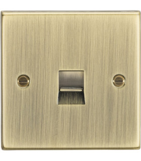 Telephone Master Outlet - Square Edge Antique Brass