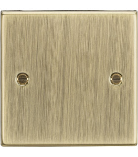 1G Blanking Plate - Square Edge Antique Brass