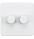 Screwless 2G 2-way 10-200W (5-150W LED) trailing edge dimmer - Matt White