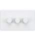 Screwless 3G 2-way 10-200W (5-150W LED) trailing edge dimmer - Matt White