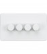 Screwless 4G 2-way 10-200W (5-150W LED) trailing edge dimmer - Matt White