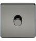 Screwless 1G 2-way 10-200W (5-150W LED) trailing edge dimmer - Black Nickel