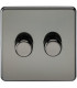 Screwless 2G 2-way 10-200W (5-150W LED) trailing edge dimmer - Black Nickel
