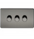 Screwless 3G 2-way 10-200W (5-150W LED) trailing edge dimmer - Black Nickel
