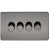 Screwless 4G 2-way 10-200W (5-150W LED) trailing edge dimmer - Black Nickel