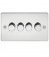 Flat Plate 4G 2 way 10-200W (5-150W LED) trailing edge dimmer - Polished Chrome