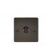 Flat Plate 1G 2 way 10-200W (5-150W LED) trailing edge dimmer - Gunmetal