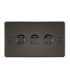 Flat Plate 3G 2 way 10-200W (5-150W LED) trailing edge dimmer - Gunmetal