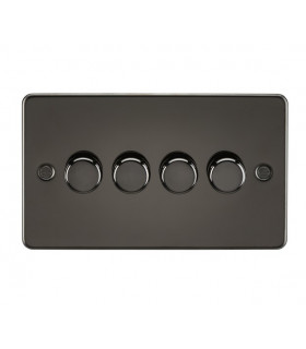 Flat Plate 4G 2 way 10-200W (5-150W LED) trailing edge dimmer - Gunmetal