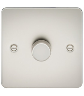 Flat Plate 1G 2 way 10-200W (5-150W LED) trailing edge dimmer - Pearl