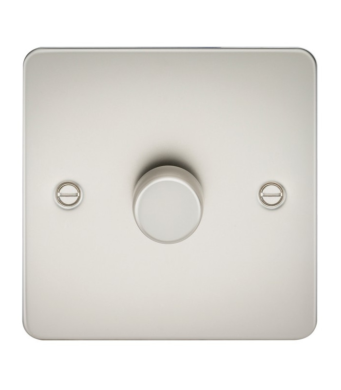 Flat Plate 1G 2 way 10-200W (5-150W LED) trailing edge dimmer - Pearl