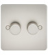 Flat Plate 2G 2 way 10-200W (5-150W LED) trailing edge dimmer - Pearl