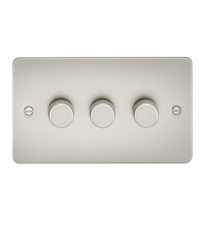 Flat Plate 3G 2 way 10-200W (5-150W LED) trailing edge dimmer - Pearl