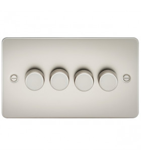 Flat Plate 4G 2 way 10-200W (5-150W LED) trailing edge dimmer - Pearl