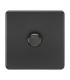 Screwless 1G 2-way 10-200W (5-150W LED) trailing edge dimmer - Matt Black