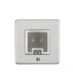 Screwless 3W RMS Bluetooth Speaker Outlet - Brushed Chrome