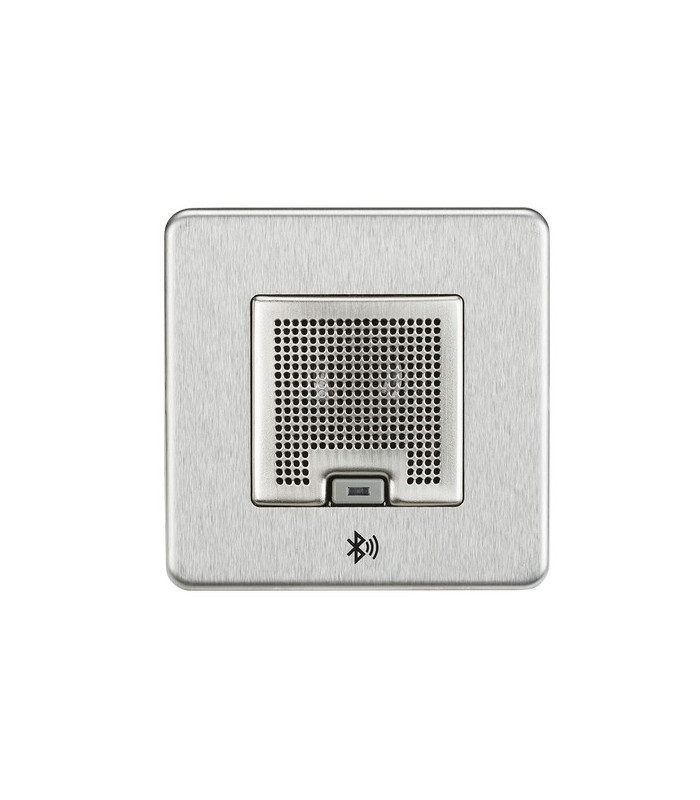 Screwless 3W RMS Bluetooth Speaker Outlet - Brushed Chrome